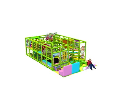 Parque infantil interior, castillo travieso, precios de equipos de patio interior KP-160325